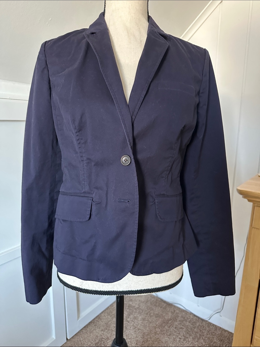 GAP Navy Two-Button Tailored Women's Blazer